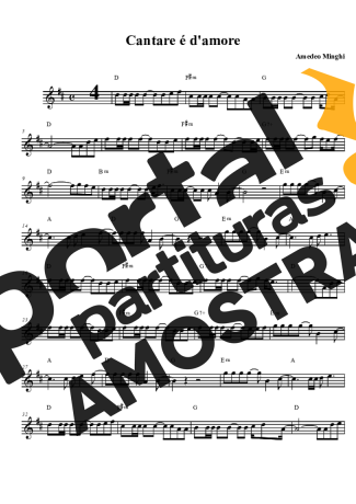 Amedeo Minghi  partitura para Clarinete (Bb)