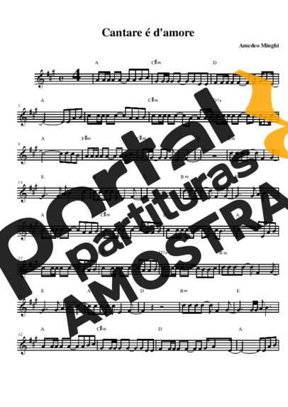 Amedeo Minghi  partitura para Saxofone Alto (Eb)