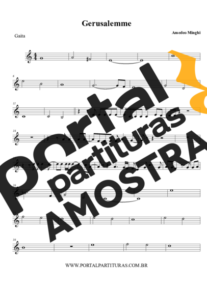 Amedeo Minghi  partitura para Gaita