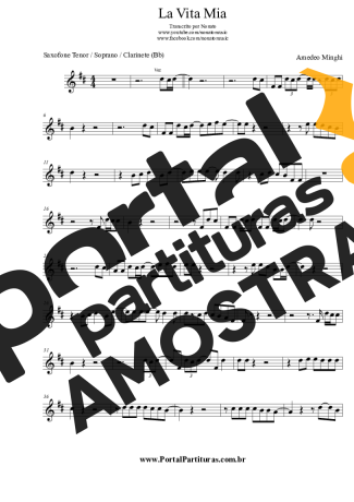 Amedeo Minghi  partitura para Clarinete (Bb)
