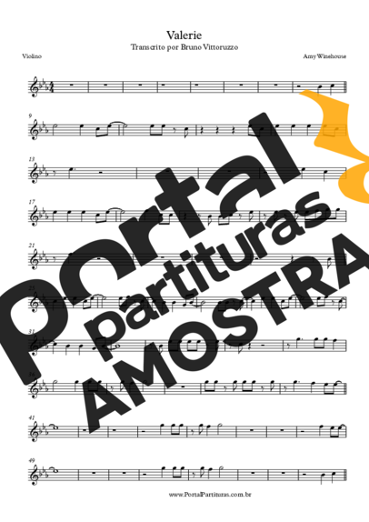 Amy Winehouse  partitura para Violino
