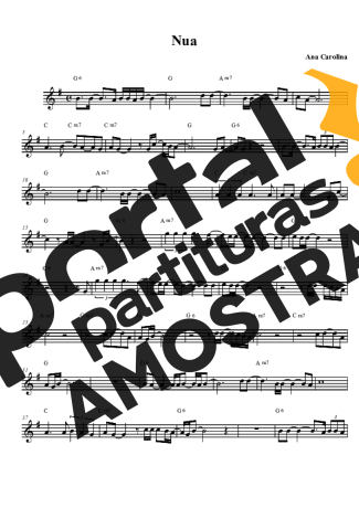 Ana Carolina  partitura para Clarinete (Bb)