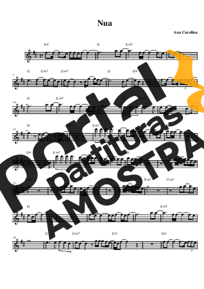 Ana Carolina  partitura para Saxofone Alto (Eb)