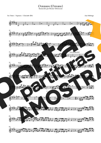 Ana Nóbrega  partitura para Saxofone Tenor Soprano (Bb)