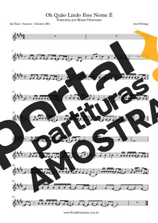 Ana Nóbrega  partitura para Clarinete (Bb)