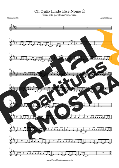 Ana Nóbrega  partitura para Clarinete (C)