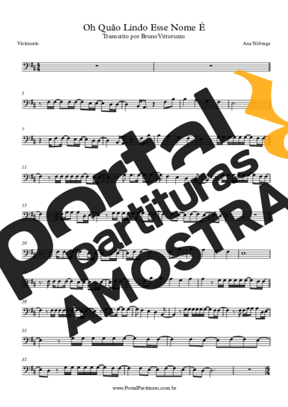 Ana Nóbrega  partitura para Violoncelo