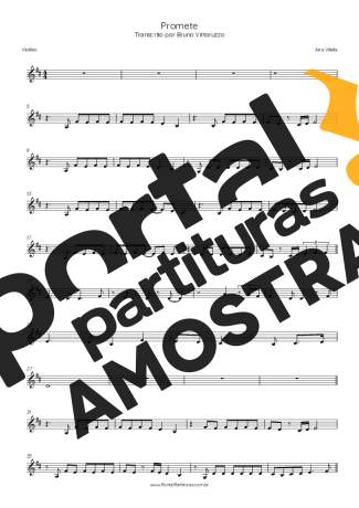 Ana Vilela  partitura para Violino