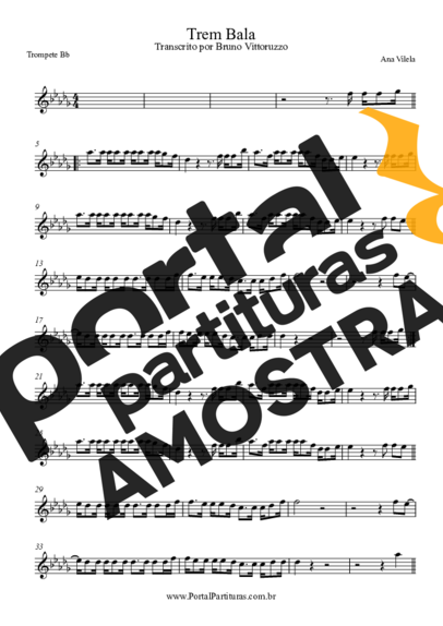 Ana Vilela  partitura para Trompete