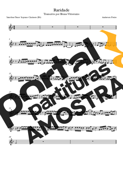 Anderson Freire  partitura para Saxofone Tenor Soprano (Bb)