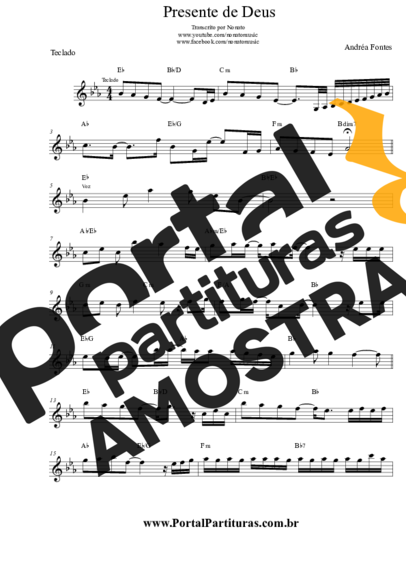 Andréa Fontes   partitura para Teclado