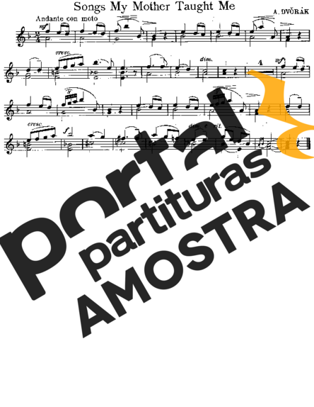 Antonín Dvořák  partitura para Violino
