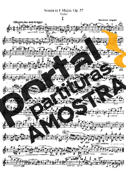 Antonín Dvořák  partitura para Violino