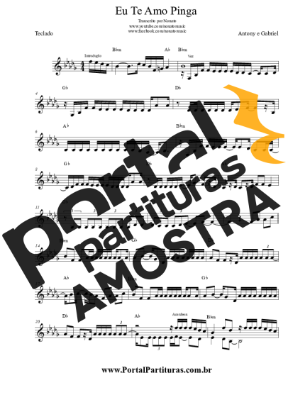 Antony e Gabriel  partitura para Teclado