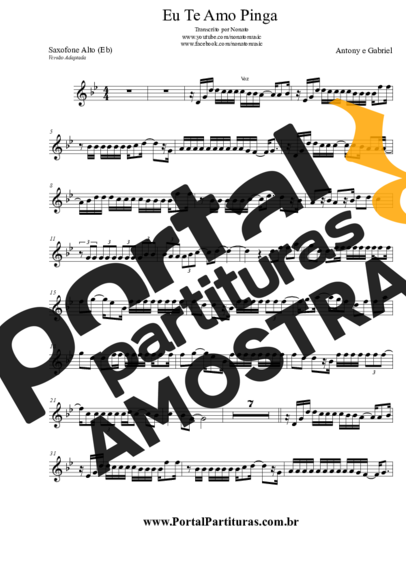 Antony e Gabriel  partitura para Saxofone Alto (Eb)