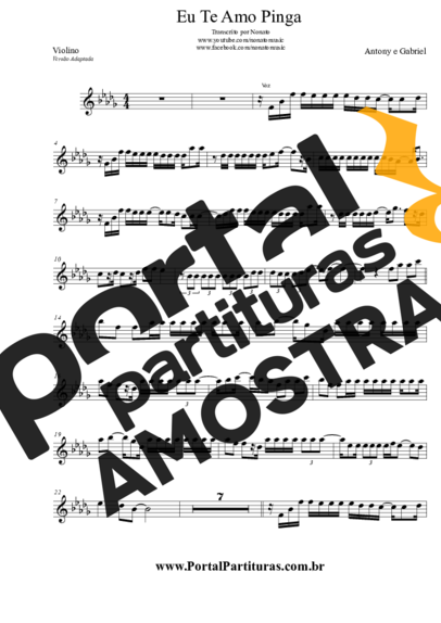 Antony e Gabriel  partitura para Violino