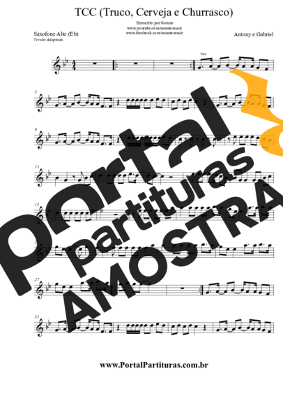 Antony e Gabriel  partitura para Saxofone Alto (Eb)