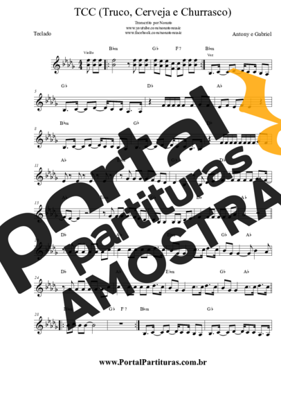 Antony e Gabriel  partitura para Teclado