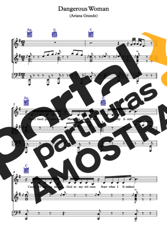 Ariana Grande  partitura para Piano