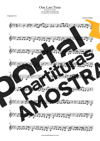 Ariana Grande  partitura para Clarinete (C)