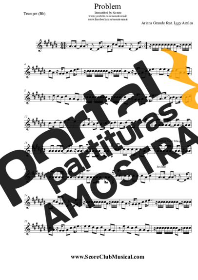 Ariana Grande  partitura para Trompete