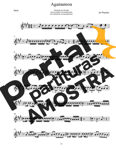 Art Popular  partitura para Gaita