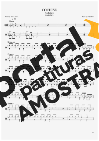 Audioslave  partitura para Bateria