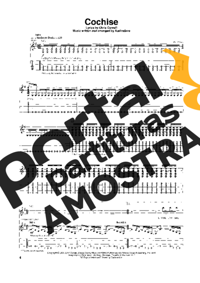 Audioslave  partitura para Guitarra