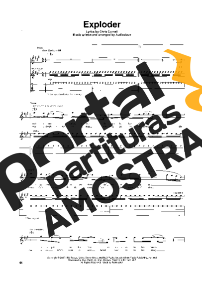 Audioslave  partitura para Guitarra