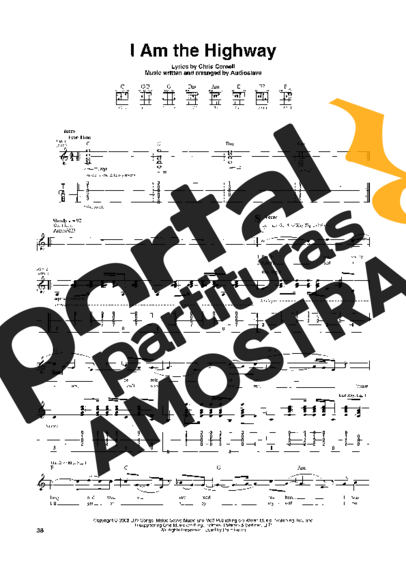 Audioslave  partitura para Guitarra