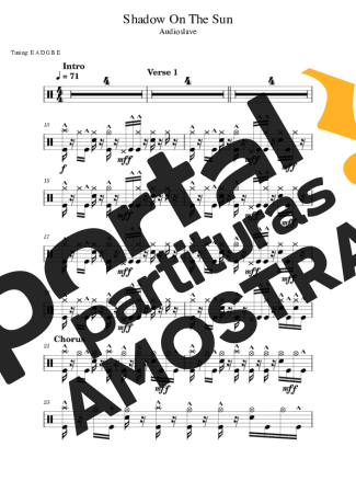 Audioslave  partitura para Bateria