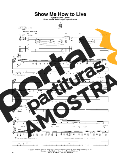 Audioslave  partitura para Guitarra