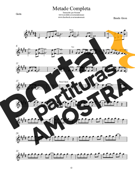 Banda Giom  partitura para Gaita