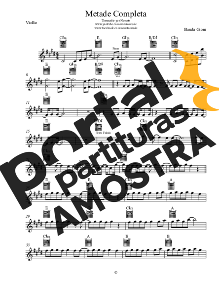 Banda Giom  partitura para Violão