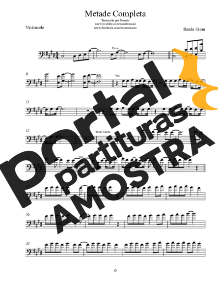 Banda Giom  partitura para Violoncelo