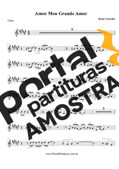 Barão Vermelho  partitura para Gaita