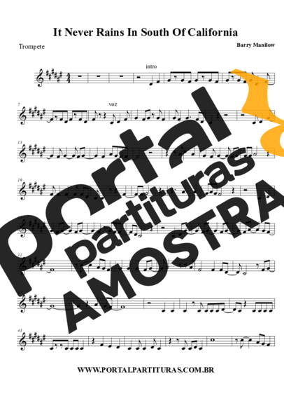 Barry Manilow  partitura para Trompete