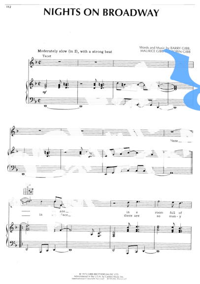 Bee Gees  partitura para Piano