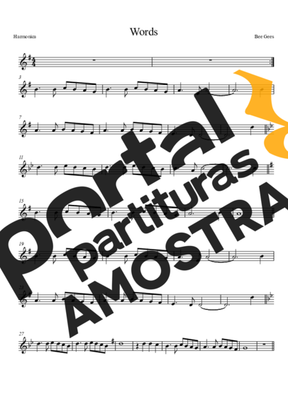 Bee Gees  partitura para Gaita