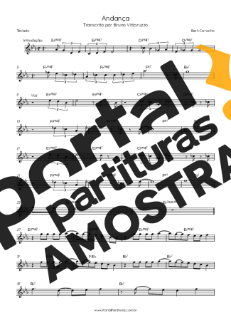 Beth Carvalho  partitura para Teclado