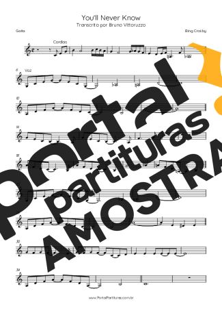 Bing Crosby  partitura para Gaita