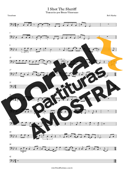 Bob Marley  partitura para Trombone
