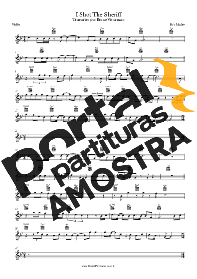 Bob Marley  partitura para Violão