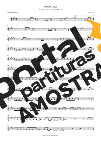 Bon Jovi  partitura para Saxofone Alto (Eb)