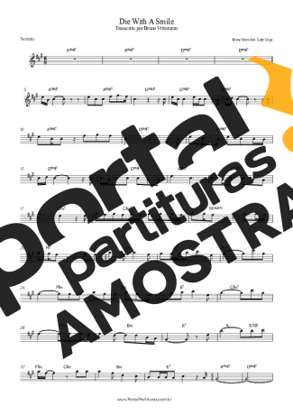 Bruno Mars Die With A Smile partitura para Teclado