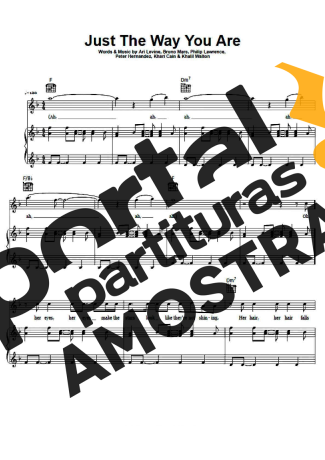 Bruno Mars  partitura para Piano