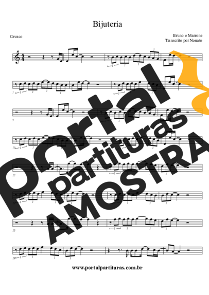 Bruno e Marrone  partitura para Cavaco