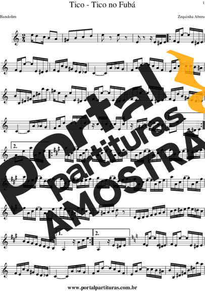 Carmen Miranda  partitura para Bandolim