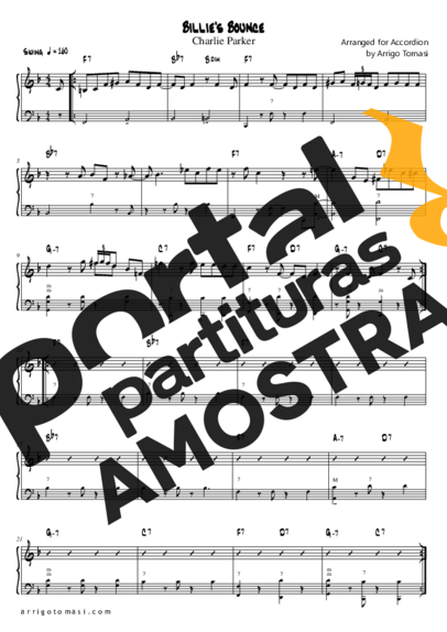 Charlie Parker  partitura para Acordeon