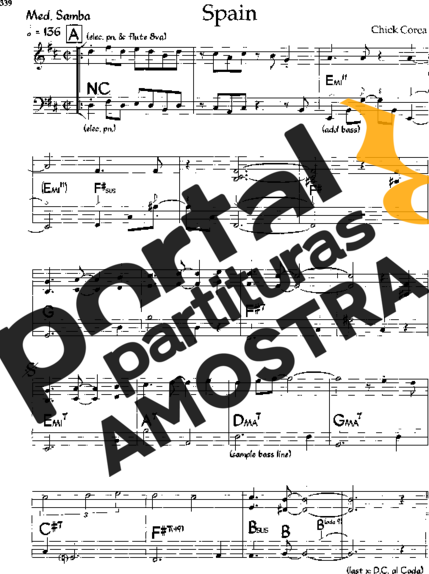 Chick Corea  partitura para Acordeon